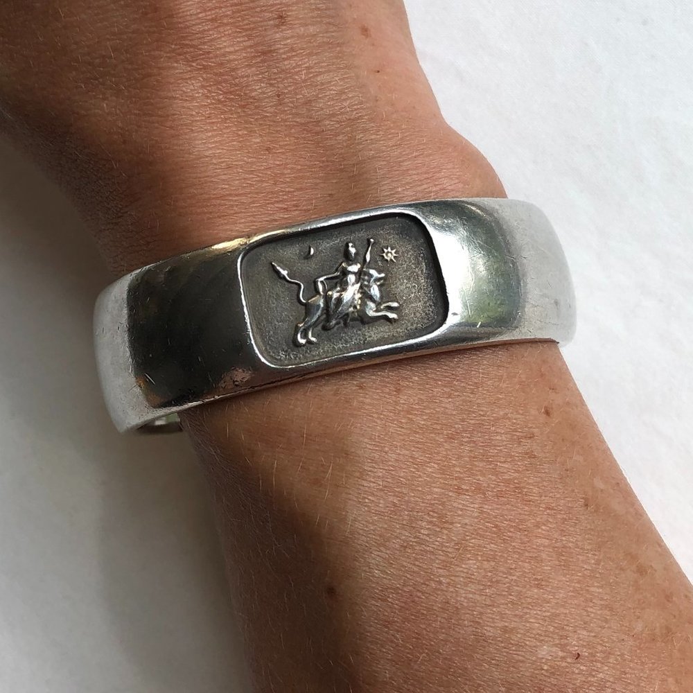 VINTAGE RARE Slane sterling silver lion bracelet